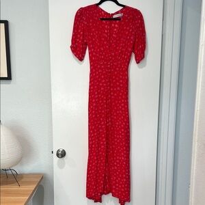 Red Floral Women's Dress Faithfull the Brand